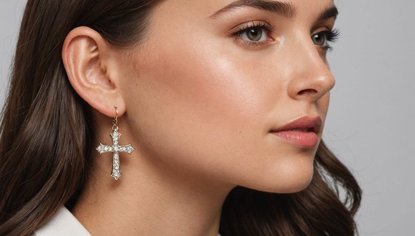 Elevate your style with clip on cross earrings